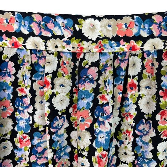 J. Crew Floral Pleated Chiffon A-Line Skirt - Picture 8 of 11